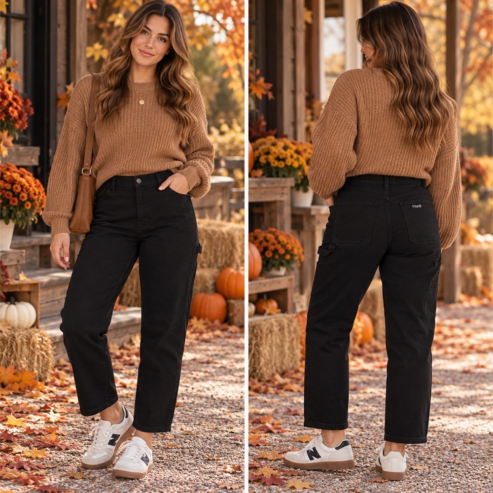 TNA Aritzia Carpenter Pants Black High Waisted Utility Workwear Gorpcore  Size 4
